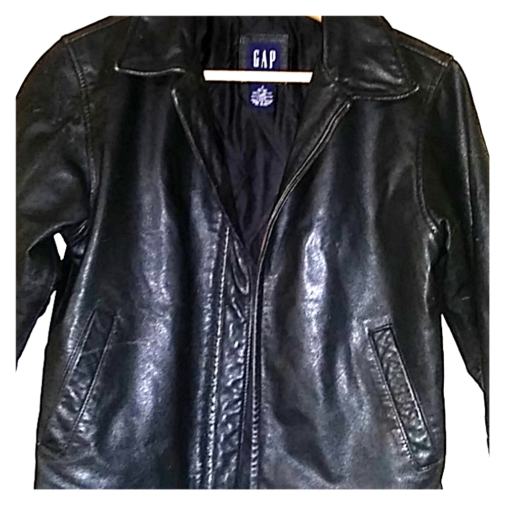 All real leather gap kids unisex jacket